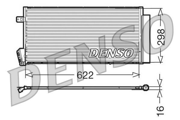 KLİMA RADYATÖRÜ FIAT DOBLO 10 > COMBO 12 > 1.3 DMTJ-1.6 DMTJ-2.0 DMTJ 669x293x16
