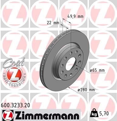 ÖN FREN AYNASI GOLF V-VI-JETTA III-IV-CADDY III-A3 03>LEON 05>TOLEDO-OCTAVIA 04> 280x22x9DLxHAVALI 986479098-DF4294