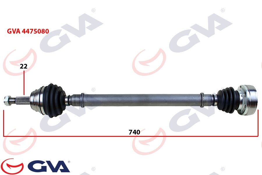 KOMPLE AKS SAĞ POLO 1.6 94-99 740mm