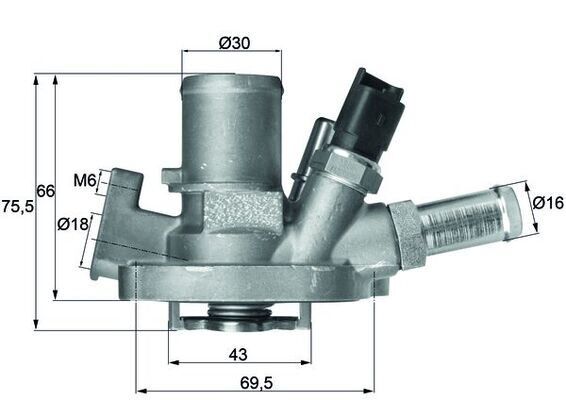 TERMOSTAT MUSURLU 80 C ALFA ROMEO GIULIETTA 10> MİTO 11> FIAT EGEA 16> 500X 14> 500L 12> JEEP RENEGADE 14> COMPASS 17> LANCIA DELTA III 07>14 1.4 1.4TBı