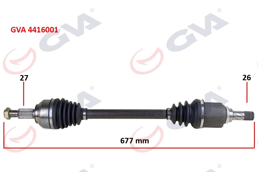 KOMPLE AKS SOL KANGOO III 08> 1.5dCi 677mm
