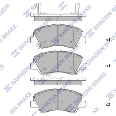 ÖN FREN BALATA HYUNDAI i20 1.1L 1.2L 1.4L 15-> / BAYON 1.0L 1.4L 21-> / KIA RIO 1.2L 1.4L 17-> ÜST TEN DELİKLİ TİP