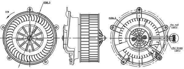 KALORIFER MOTORU BMW E65 E66 03>07 12V