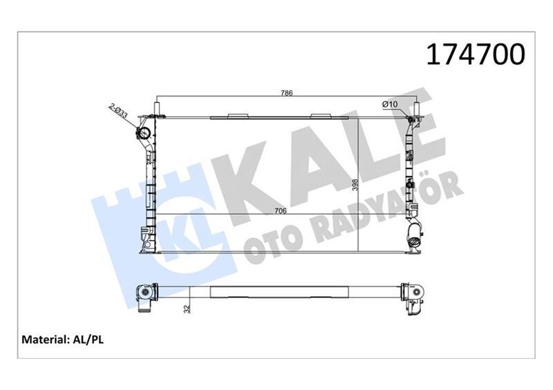 MOTOR SU RADYATORU CONNECT 1.8TDCI 75PS 90PS 110PS 02>KLIMALI 2 SIRA AL PL