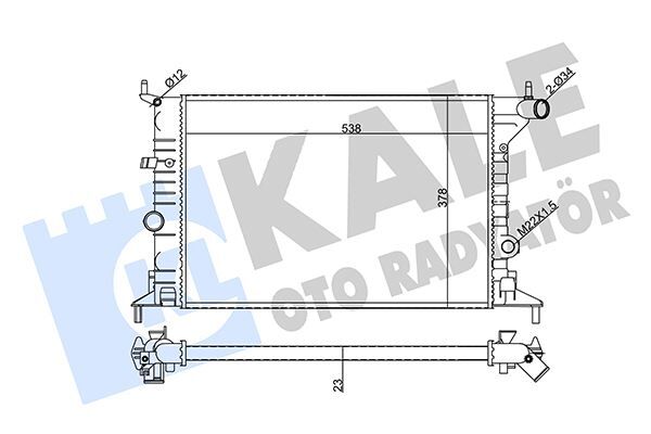 SU RADYATÖRÜ OPEL VECTRA B 1.6-1.8-2.0 16V 95<03 AT MEKANİK 24MM