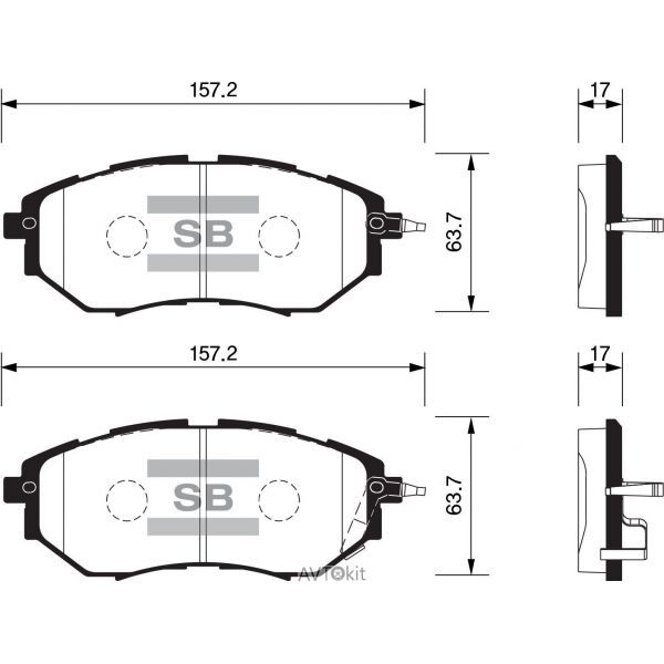 BALATA ÖN DİSK SUBARU LEGACY 2.0 05-09 OUTBACK 3.0 TRIBECA 05 > GDB3372