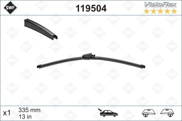 SİLECEK SÜPÜRGESİ ARKA GOLF5-GOLF6-POLO-IBIZA-TIGUAN 335 mm