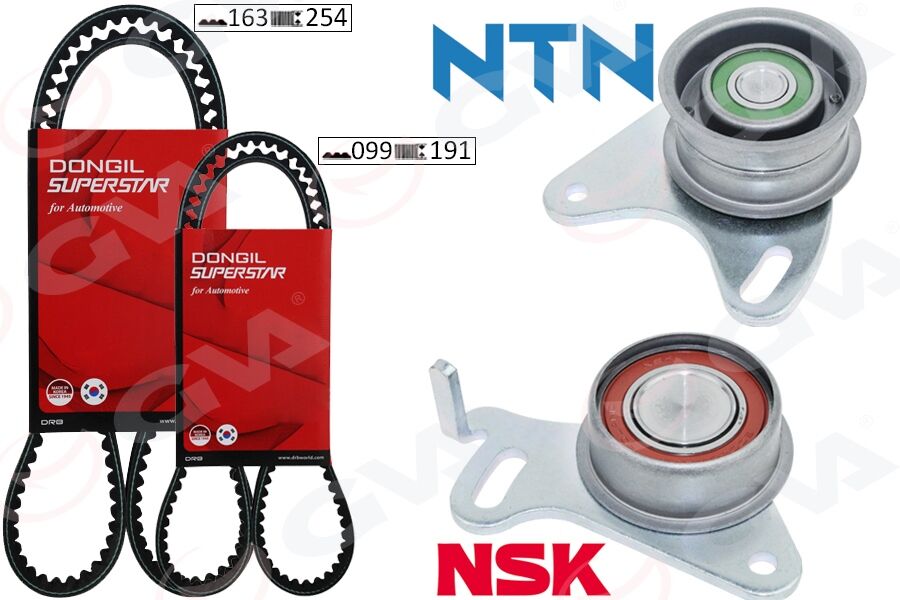 TRİGER KAYIŞ SETİ EKSANTRİK SETİ HYUNDAI H100 STAREX 2.5L D4BB D4BF 97-> / KIA K2500 2.5L D4BH 03- > / MITSUBISHI L300. L200 2.5L 4D56 K64T K74T 96-07 / PAJERO 2.5L 4D56 94-> 2 KAYIŞ 2 RULMAN 16