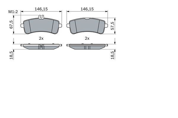 FREN BALATASI ARKA MERCEDES W205 S205 C205 A205 W222 C217 A217 C190 X290 R190