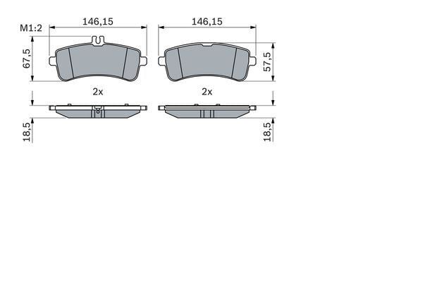 FREN BALATASI ARKA MERCEDES W205 S205 C205 A205 W222 C217 A217 C190 X290 R190