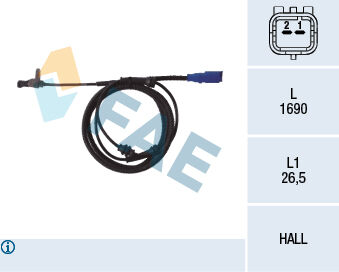 ABS HIZ SENSÖRÜ ARKA CITROEN C5 12/02>