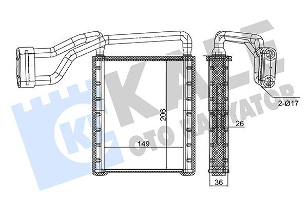 KALORİFER RADYATÖRÜ FORD TRANSİT-CUSTOM 14> ARKA TARAF ARKA