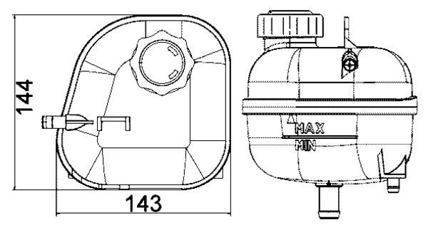 RADYATOR YEDEK SU DEPOSU MINI R50 R52 R53