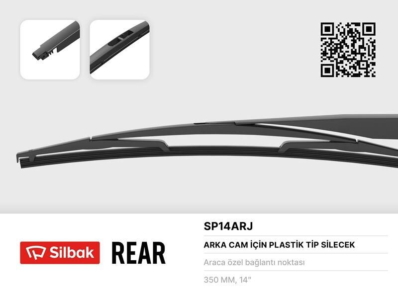 SİLECEK SÜPÜRGESİ ARKA PLASTİK TİP 350MM HONDA CR-V I 01/99>02/02 . CR-V III 09/06>06/12 . FIT 05 /03> . FREED 03/09> . JAZZ II 03/02>07/08 . JAZZ III 07/08> . INFINITY EX 10/08> . KIA SPORTAGE