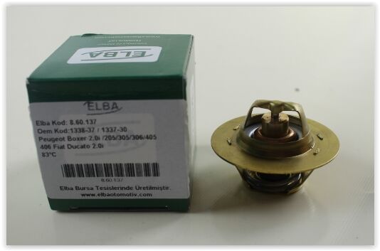 TERMOSTAT 83C PEUGEOT P106-P205-P306-P309-P405-P605-P104-P806-PARTNER-BOXER CITROEN BERLINGO-XSARA -SAXO-JUMPER-XANTIA-ZX-BX-AX-XM RENAULT R11-FLASH-R9-R19 DZL-LGN 93-01 -KNG-DUCATO