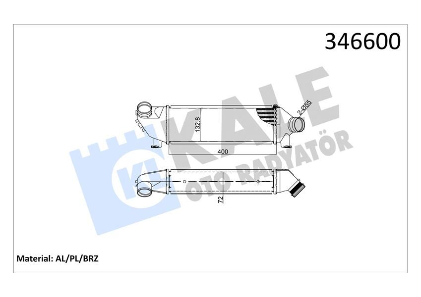 TURBO RADYATÖRÜ FORD TRANSİT 01> 2.0 TDCİ ÖNDEN ÇEKER
