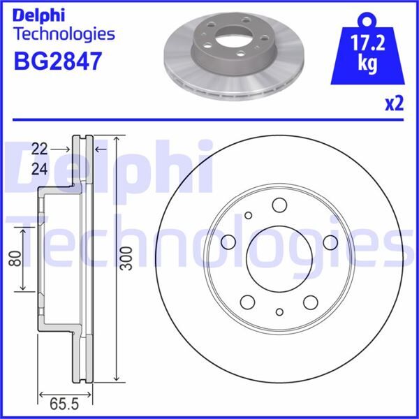ÖN FREN AYNASI FIAT DUCATO 94>14 PEUGEOT BOXER 94>14 CITROEN JUMPER 94>14 KARSAN JEST 98> 300x24x5D ELİK