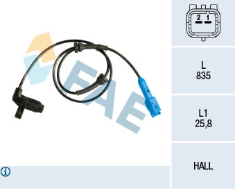 ABS DEVİR SENSÖRÜ ÖN PEUGEOT P206 98>13