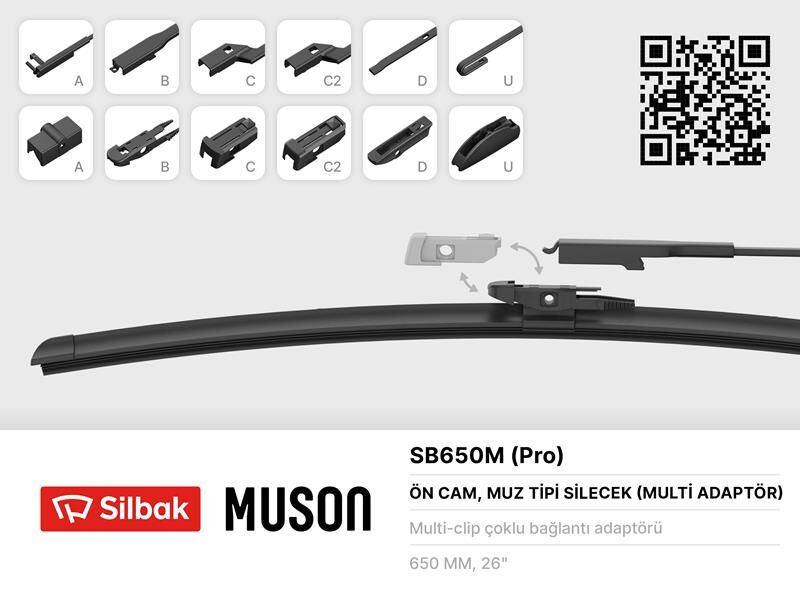 SİLECEK SÜPÜRGESİ MUZ TİPİ GRAFİTLİ 650mm 6 APARATLI