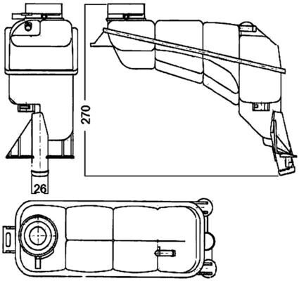 RADYATOR YEDEK SU DEPOSU MERCEDES E-CLASS W210 S210