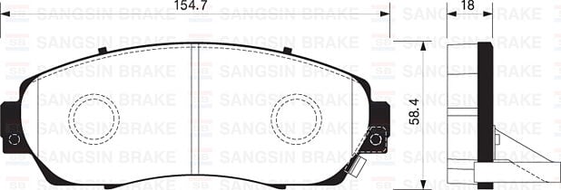 ÖN BALATA DİSK HONDA CR-V 15> Üstten Delikli