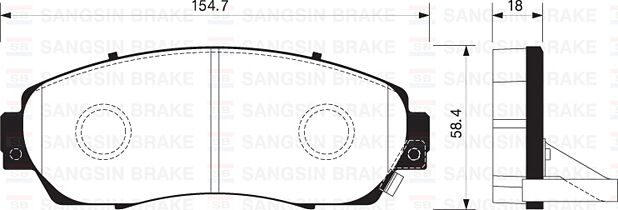 ÖN BALATA DİSK HONDA CR-V 15> Üstten Delikli
