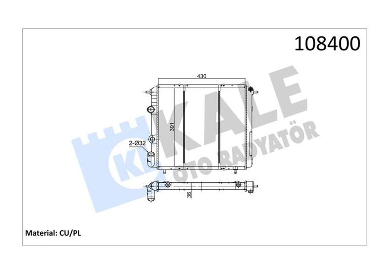 RADYATÖR R19 1.4-1.6 ENJ 2 SIRA CU PL SİSTEM
