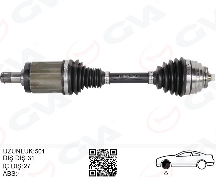 KOMPLE AKS ÖN SOL BMW X1 E84 09>15 501MM