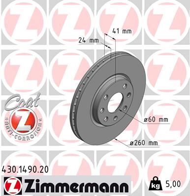 ÖN FREN AYNASI CORSA C - COMBO C 01>11 MERIVA A 03>10 TIGRA 04>09 260x24x4DL HAVALI