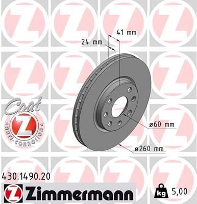ÖN FREN AYNASI CORSA C - COMBO C 01>11 MERIVA A 03>10 TIGRA 04>09 260x24x4DL HAVALI