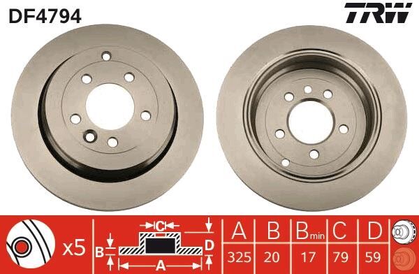 FREN DISKI ARKA LAND ROVER DISCOVERY III-IV L319 04>18