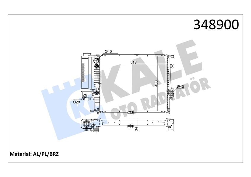 MOTOR SU RADYATORU BMW M20 M50 E34 KLIMALI / OTOMATIK SANZIMAN