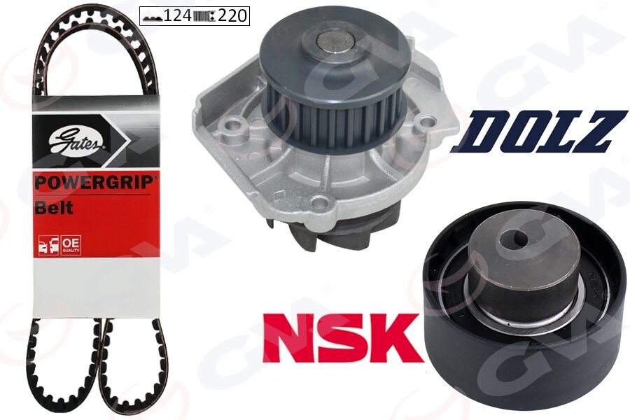 DEVİRDAİMLİ EKSANTRİK GERGİ KİTİ 124x220 BRAVA 1.2 16V-BRAVO I-II 1.2 -1.4-DOBLO 1.4-LINEA-PALIO 1.2 MAREA