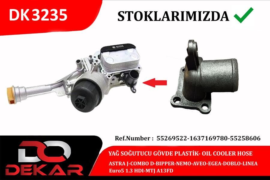 YAG SOGUTUCU GOVDE PLASTIK ASTRA J-COMBO D-BIPPER-NEMO-AVEO-EGEA-DOBLO-LINEA Euro5 1.3 HDI-MTJ A13FD