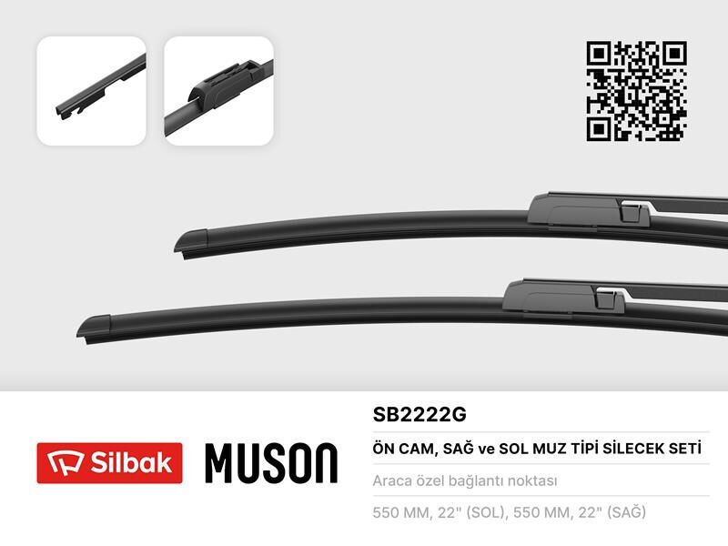 SİLECEK SÜPÜRGESİ 550/550mm MUZ TİPİ AUDI A6 04/05>