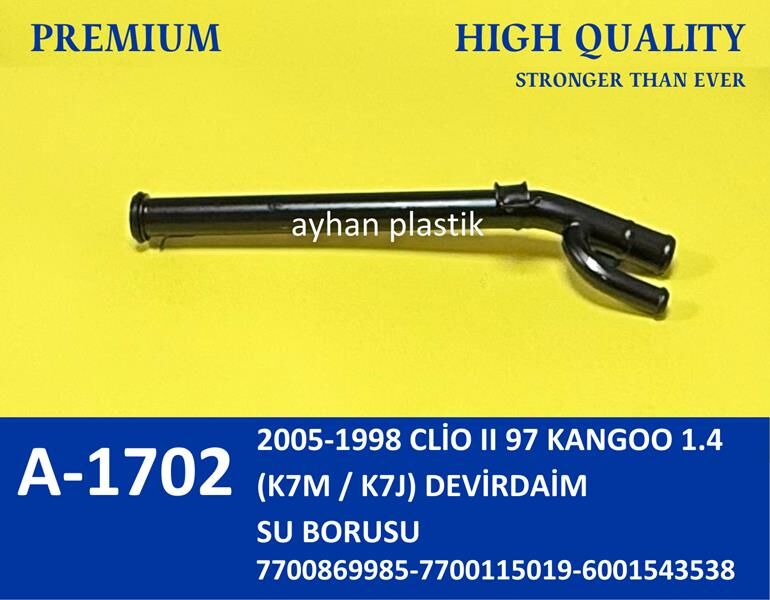DEVİRDAİM BORUSU CLIO II 98-05 KANGOO 1.4 97- K7M / K7J