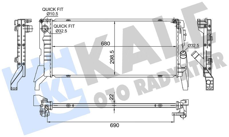 MOTOR SU RADYATORU BMW B37 B47 F45 F46 F48 . MINI F54 F55 F56 F57 F60