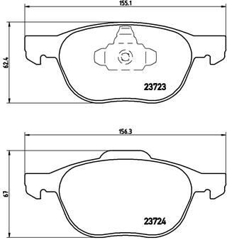 ÖN BALATA FOCUS 04>18 CMAX 07>19 KUGA I -II 08>14 VOLVO V40 19> C30 06>12 S70 08>13S40 04>12 V50 04>12 MAZDA 3 03>09 5 05>09