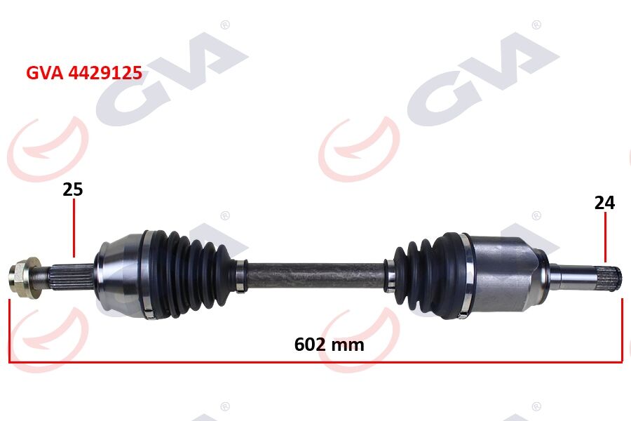 AKS KOMPLE SOL BIPPER-NEMO 1.3 HDI 10> FIORINO 1.3 MJTD Euro5 MOT. 13> İÇ AKS KAFALI 602mm