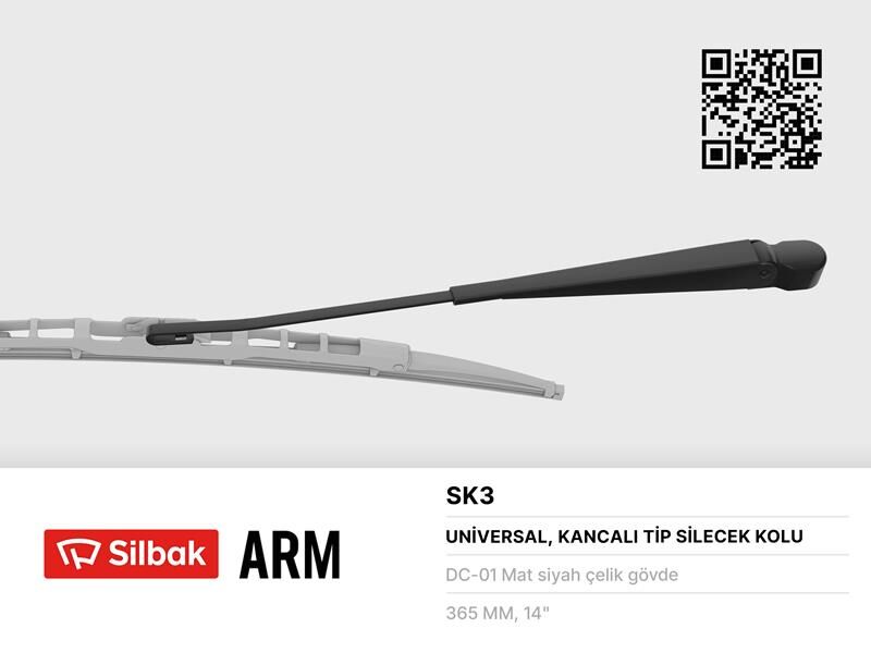 SİLECEK KOLU 380MM R12TX.GTS.TSW-TOROS ESKİ MODEL KANCALI
