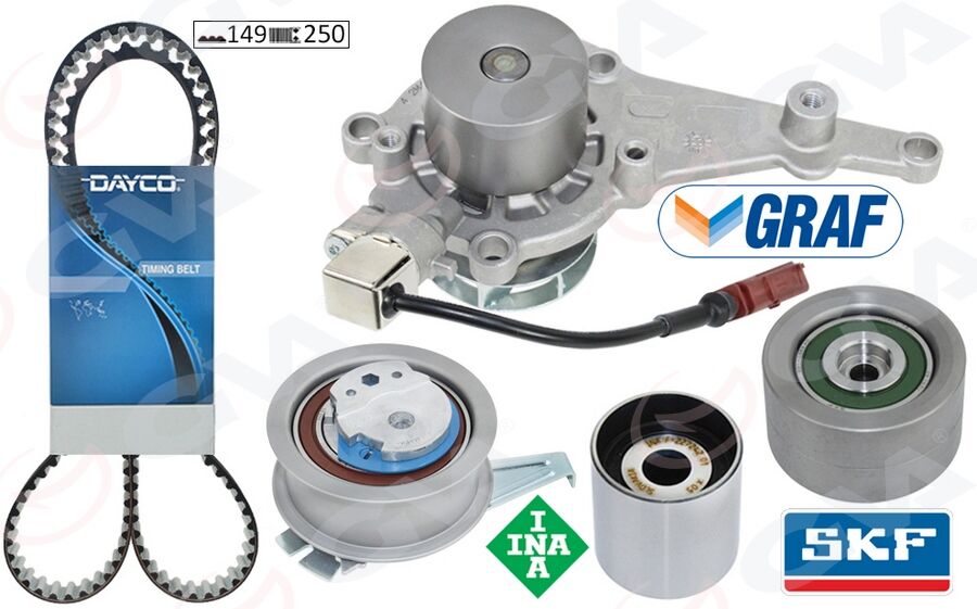 TRİGER SETİ DEVİRDAİMLİ SENSÖRLÜ VW-SKODA-AUDİ-CUPRA-SEAT 16> FORD 23> 2.0 TDİ DSUD-DTRB-DTRD-DEZ E-DTNA-DTUA 149 DİŞ