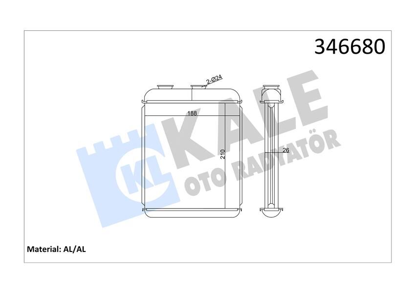 KALORİFER RADYATÖRÜ BRAZİNG ASTRA F-ASTRA G-ASTRA H YÜZÜKLÜ MEK OTOM 208x183x26