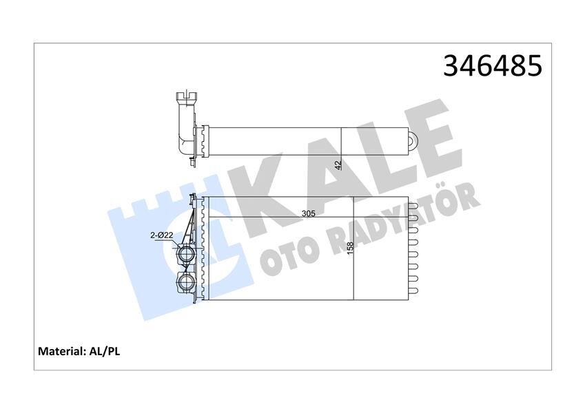 KALORİFER RADYATÖRÜ PEUGEOT P3008 09>16 P5008 09>17 DS5 11>15