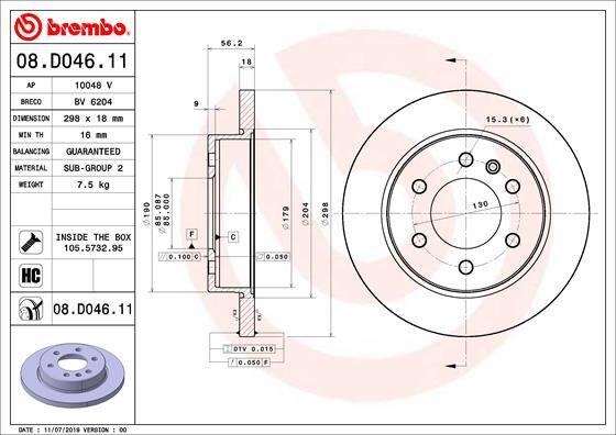 FREN DISKI ARKA MERCEDES SPRINTER B907 B910 18> ELEKTRONIK PARK FRENI