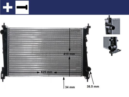 RADYATÖR CORSA D 05>PUNTO 05>BRAVO II 07>1.3 JTD-1.7CDTI MEK AC KLİMASIZ 620x395x27