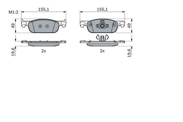 ÖN FREN BALATASI RENAULT CLIO IV 12> SYMBOL III 13> DACIA SANDERO II 13> LOGAN MCV II 14> LOGAN II 13> 0.9TCe 1.0SCe 1.2 1.2TCe 1.5dCi 1.6