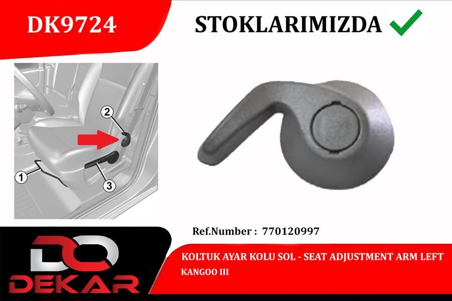 KOLTUK AYAR KOLU L KANGOO III