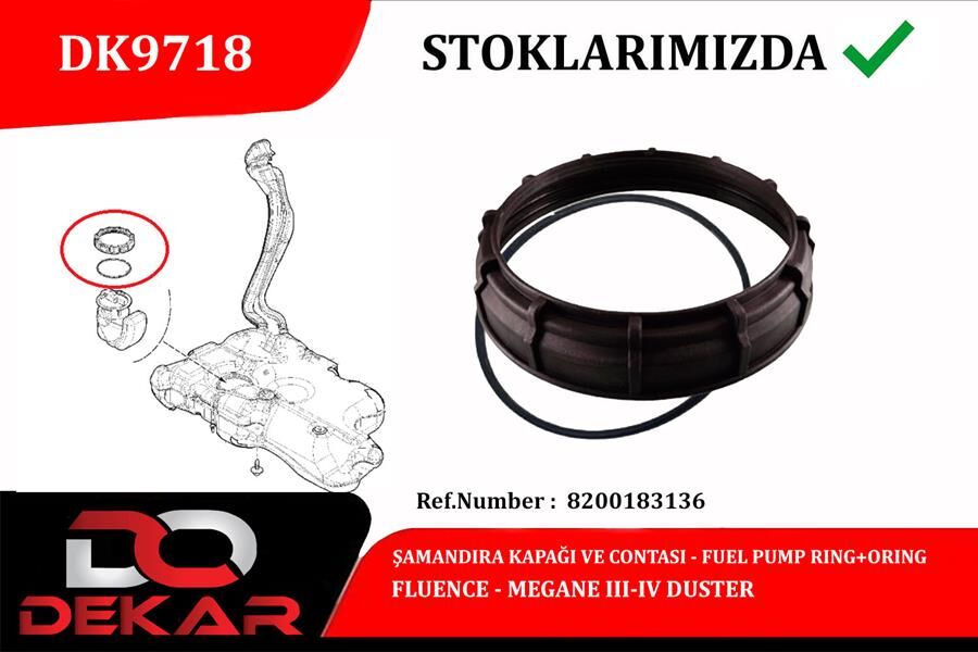 ŞAMANDIRA KAPAĞI VE CONTASI FLUENCE - MEGANE III-IV DUSTER