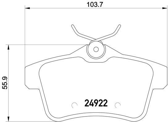 ARKA FREN BALATASI PEUGEOT P3008 09>16 P5008 09>17 P508 10>18 P308 GTI-RZC 10>14 CITROEN C4 09>16 DS4-DS5 11>15