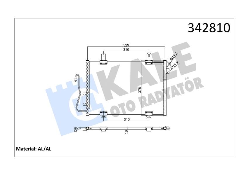 KLİMA KONDENSERİ CLIO II 1.1-1.2-1.4-1.6-1.9 16V 98 >